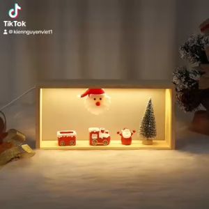 Hộp Đèn Khung Gỗ Cặp Đôi Tình Nhân Tình Yêu Đèn USB Để Bàn Trang Trí Sáng Tạo Quà Tặng Kỷ Niệm Ngày Cưới Valentine