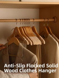 JIXIANGHAILUO | Antiskid Seamless Wooden Hanger