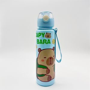 700ml Leak-Proof Durable Water Bottle Cute Capybara Water Cup with Carry Strap Portable for Sports Fitness BPA Free Perfect Gift