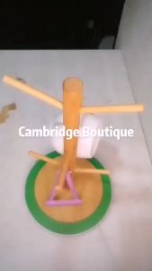 【Ready Stock】Shopware Mug Holder Tree Wooden Holder Coffee Cup Bamboo Mug Coffee Cup Rack Dryer with 6 Hooks