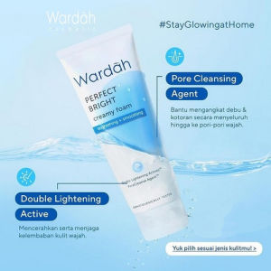 Wardah Perfect Bright Lightening Creamy Foam Brightening + Smoothing - Wardah Facial Wash