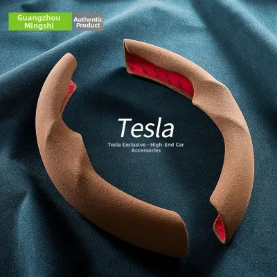 Custom Fit Sweat-Absorbent Steering Wheel Cover for Tesla Model3 Y
