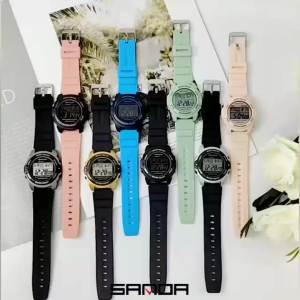 Sanda | Đồng Hồ Đeo Tay Kỹ Thuật Số Thời Trang Thông Thường Dành Cho Nữ SANDA Có Dây Đeo Silicon Chống Nước Màn Hình LED Hiển Thị Ngày Thể Thao Chronograph Đồng Hồ Nữ