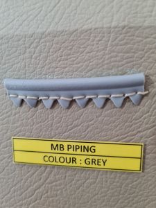 120 WELT CORD EMBOSSED EXTRUDED AUTO EUROPEAN CAR PIPING (GERMANY) EMBOSSED WELT CORD PIPING AUTO MARINE MB MERCEDEZ BENZ