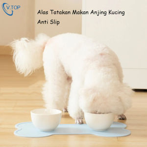 V.TOP Pet Bone Meal Mat / Alas Tatakan Makan Anjing Kucing Anti Slip / Alas Makan Anjing Kucing Easy Washing