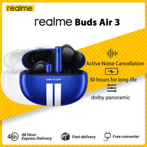 realme Buds Air 3 /Buds Air 5 Bluetooth Earphone 42dB Active Noice Cancelling 546mAh Massiver Battery Headphone IPX5 Water Resistant Headset