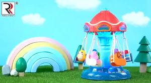 Blink Rotary Swing Amusement Park LED Mainan Ayunan Tamam Hiburan Bisa Berputar Lampu & Musik