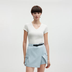 Bananain | Cool Fabric V-Neck Fitted T-Shirt