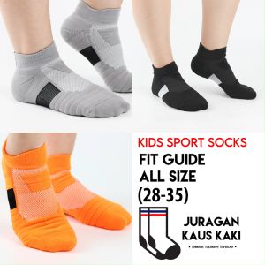 Kaos Kaki Pendek Anak Olahraga Basket Fitness Gym Performance Socks