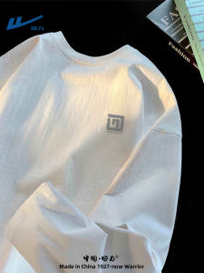 เสื้อยืดแขนยาวผู้ชาย Pure Cotton คอกลม ทรงหลวม ทรงพื้นฐาน ฤดูใบไม้ผลิและฤดูใบไม้ร่วง เสื้อชั้นในผู้ชาย ชุดชั้นในผู้ชาย