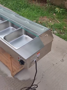 Electric Food Warmer Bain Marie 4 pans Heavy Duty Stainless Steel