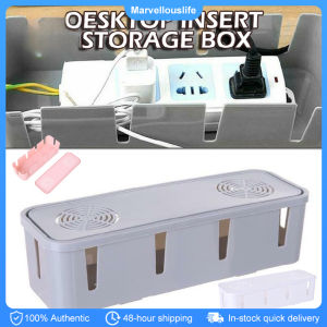 Desktop Cable Management Box Dust-proof Power Strip Wire Case Cord Organizer Cable Box Hide Cords On Desk