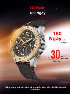 Đồng Hồ Nam NORTH EDGE 2024 MACH 2 Năng Lượng Mặt Trời Thép Không Gỉ 316 Máy Quartz Chống Nước 50M Có Chức Năng Bấm Giờ