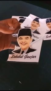 PRIN STICKER SAHABAT GANJAR PRANOWO UNTUK MOTOR DAN MOBIL