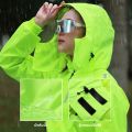 WOSAWE ผู้หญิงขี่จักรยานเสื้อกันฝน Hooded กันน้ําน้ําหนักเบาแขนยาวจักรยานเสื้อผ้าจักรยาน Mtb เสื้อกันฝน. 