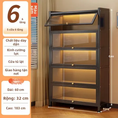 Tủ Sách Chống Bụi Inox Với Cửa Kính Để Trưng Bay Sưu Tầm