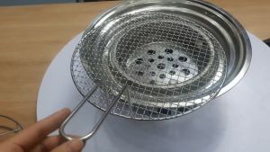 Vỉ nướng inox 304 giá rẻ vỉ nướng inox tròn chống dính vỉ nướng bếp nướng than hoa vỉ nướng mắt cáo 14ly inox 304