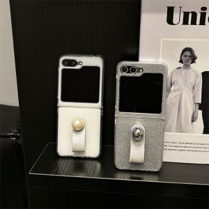 Slim Candy Color Ring Holder Casing Samsung Galaxy Z Flip 6 Z Flip 5 4/3 Full Hinge Matte Case Shockproof Smooth Hard PC Back Cover Flip5 Flip6