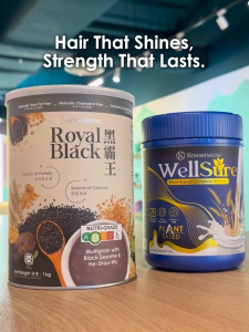 [Best For Elderly] Kinohimitsu Daily Boost Combo - Meal Replacement Muscle Repair Promote Gut Health Prevent Heart Disease Hair Treatment 代餐粉 (Wellsure 850g x1 + Royal Black 1kg x1)