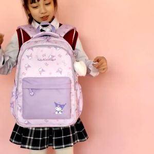 New Style Children Printed Bag Cute Western Style Girl Burden-Reducing Backpack 123th Grade Casual Elementary School Bag