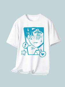 Alien Stage T-Shirt ใหม่ ทรงหลวม สไตล์ย้อนยุค เสื้อยืดคอตตอนผสมโพลีเอสเตอร์ แขนสั้น ผ้าฝ้าย ทรงปกติ เสื้อยืดสตรีท