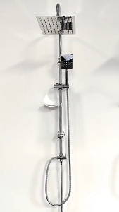 ชุดฝักบัวอาบน้ำฝักบัวสีเทาเข้ม ชุดฝักบัวอาบน้ำ ฝักบัวอาบน้ำ rain shower ปรับได้ 4 ระดับ อุณหภูมิคงที่ ได้ทั้งเย็นและร้อน