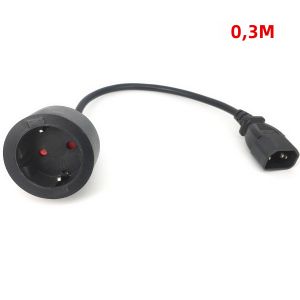 Bộ Lưu Điện PDU Dây Nối Dài IEC 320 C14 Nam Sang Schuko Châu Âu Nữ Cáp Chuyển Đổi 30Cm 60Cm Với Tiêu Chuẩn Nối Đất