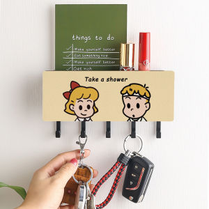 Dopamine Clothes Hook No Drilling Door Back Key Coat Hook Entrance Wall Mounted Hooks for Keys And Clothes Plastic Material