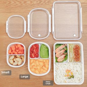 Portable Food Grade Lunch Box Fruit Box Kindergarten Children Outing Preservation Container Long Rectangle Plastic Box UBT