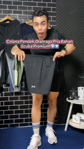 100 Ribu Dapat 3 Celana Pendek Olahraga - Celana Running PRia Sport - Saku Zipper Gym Fitnes Bahan Tebal Scuba Premium