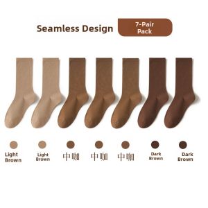 JIAZINI | Brown Long Socks for Autumn and Winter