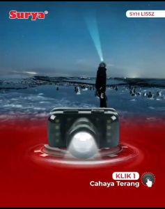 SURYA SENTER KEPALA ZOOM SYH L155Z 15W / SENTER KEPALA SURYA ZOOM SYHL155Z 15Watt