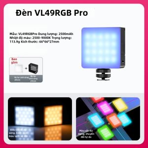 Ulanzi | Đèn LED RGB Nhỏ Gọn Cho Quay Phim Livestream Tự Sướng