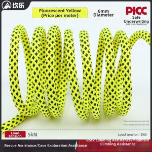 Outdoor Climbing Rescue Rope 6mm Auxiliary Binding Safety Rope High Altitude Special Practice Emergency Knot Tying Rope