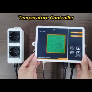 Humidity controller & Temperature controller ตัวควบคุมอุณหภูมิและความชื้น การควบคุมอัจฉริยะ เซ็นเซอร์โฟโตเซลล์ตรวจจับอัตโนมัติทั้งกลางวัน/กลางคืนสำหรับการควบคุมโหมดคู่