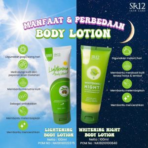 LIGHTENING BODY LOTION SR12 LOTION pencerah melembabkan dan melembutkan
