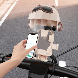SEAMETAL Motorcycle Phone Holder Silicone Anti-slip Shock-absorb Handphone Bracket 360° Rotating Navigation Mount