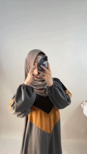 CARLINA Navira Tunik Wanita Midi Kombinasi 3warna