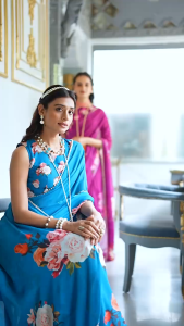 [PRO ORDER] BEAUTIFUL SAREE - FABRIC:- : Georgette  - WORK:- Printed with pearl lace border (Normal / Ready To Wear Saree) ~ Delivery Lead Time : 10 days