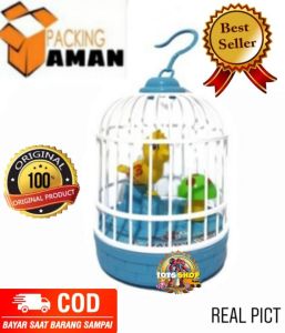 PROMO (COD) FU1138 MAINAN ANAK BURUNG BERKICAU VOICE CONTROL BIRDCAGE FU 1138