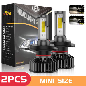DualvisionH7 LED H11 H4 Hi/Lo H8 HB3 HB4 9005 9006 Car Headlight Bulbs 5000K 6000K COB Car Lights 50000LM 500W 12V Turbo Fan