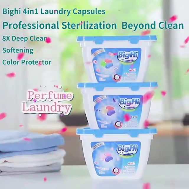 Laundry Liquid Detergent pods Capsules BigHi Perfume Laundry beans ...