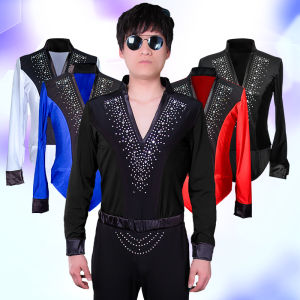 New Arrival Men Latin Dance Performance Costumes Boys Performance Latin Dance Clothes Reverse String Men Step Latin Dance Clothes Long Sleeves