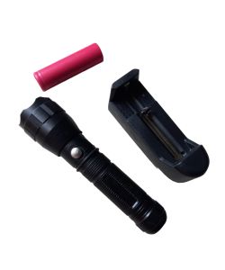 senter swatt body besi termasuk batre 18650 dan charger 3 mode lampu