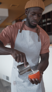 Cafe Apron Barista Apron Restaurant Apron Waterproof Chef Apron Kitchen Uniform Apron Large black chef apron