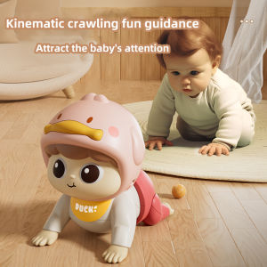 Music crawling doll baby toy 0-1 year old learning crawling guidance and head-lifting training soothing toy Childrens Day gi