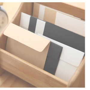 10x10cm Vintage Mini Envelope Kraft Paper Black Card White Paper Gift Card Packaging Envelope