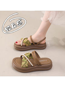 Trendy Thick Bottom Sandals Womens Summer Outdoor Fashion 2025 New Anti-Slip Beach Slippers Womens Shoes Two-Way Wear