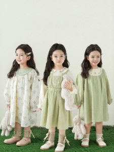 YOEHYAUL | Đầm A-Line Thoáng Khí Cho Bé Gái Có Cổ Áo Nhiều Mẫu
