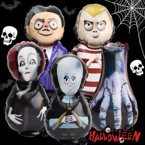 ลูกโป่งฟอยล์ปรับสมดุลตัวเองฮาโลวีนดีไซน์ผี42ซม. ใช้ตกแต่งโต๊ะให้สนุกอุปกรณ์จัดงานปาร์ตี้